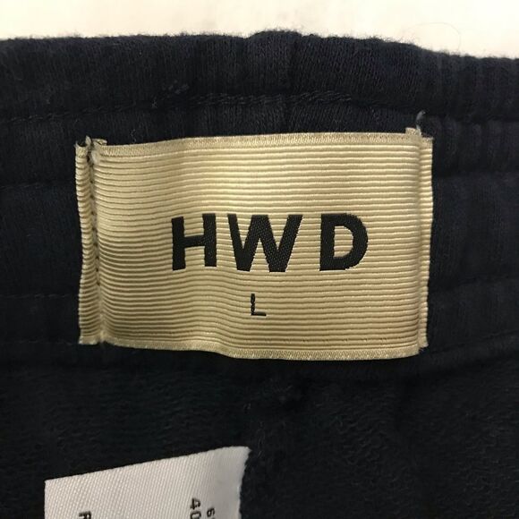 Halfway Dead HWD Men's L Logo Jogger Sweatpants Black Comfy Casual Loungewear - Picture 3 of 7
